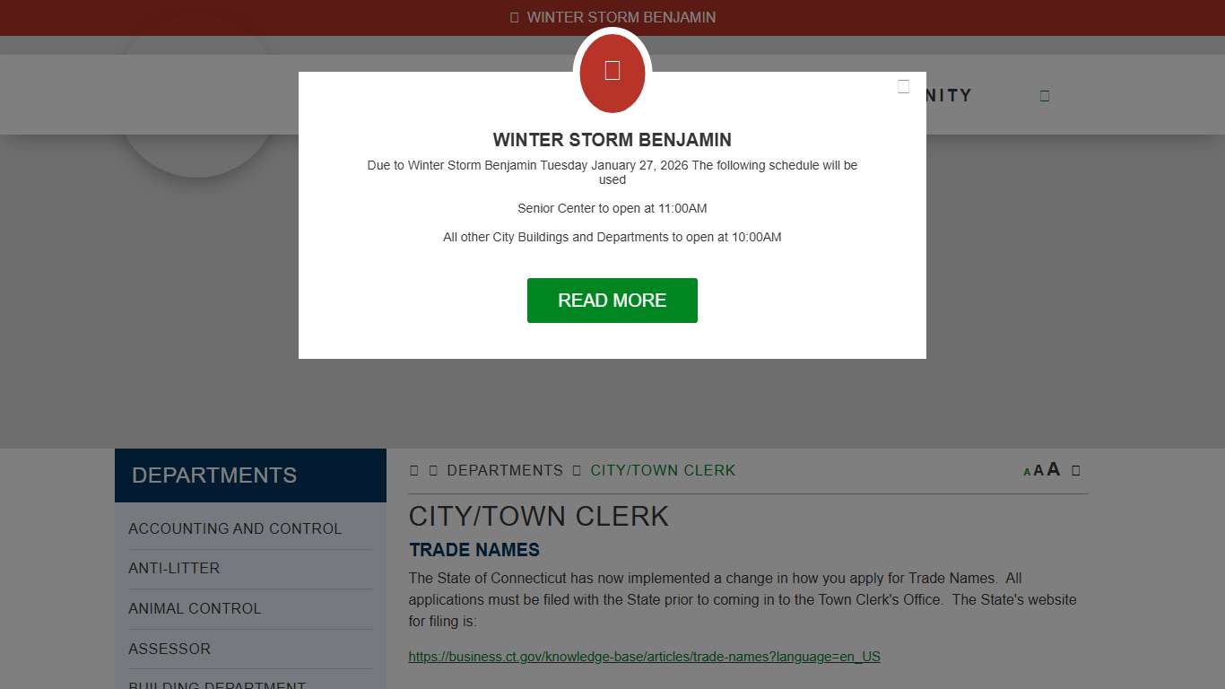 Shelton - City/Town Clerk