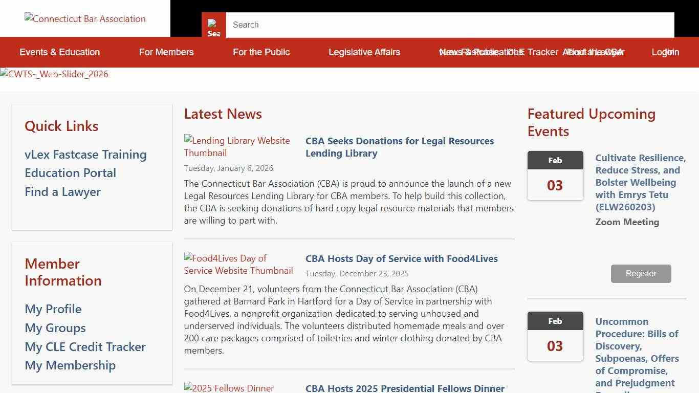 Connecticut Bar Association Home Connecticut Bar Association